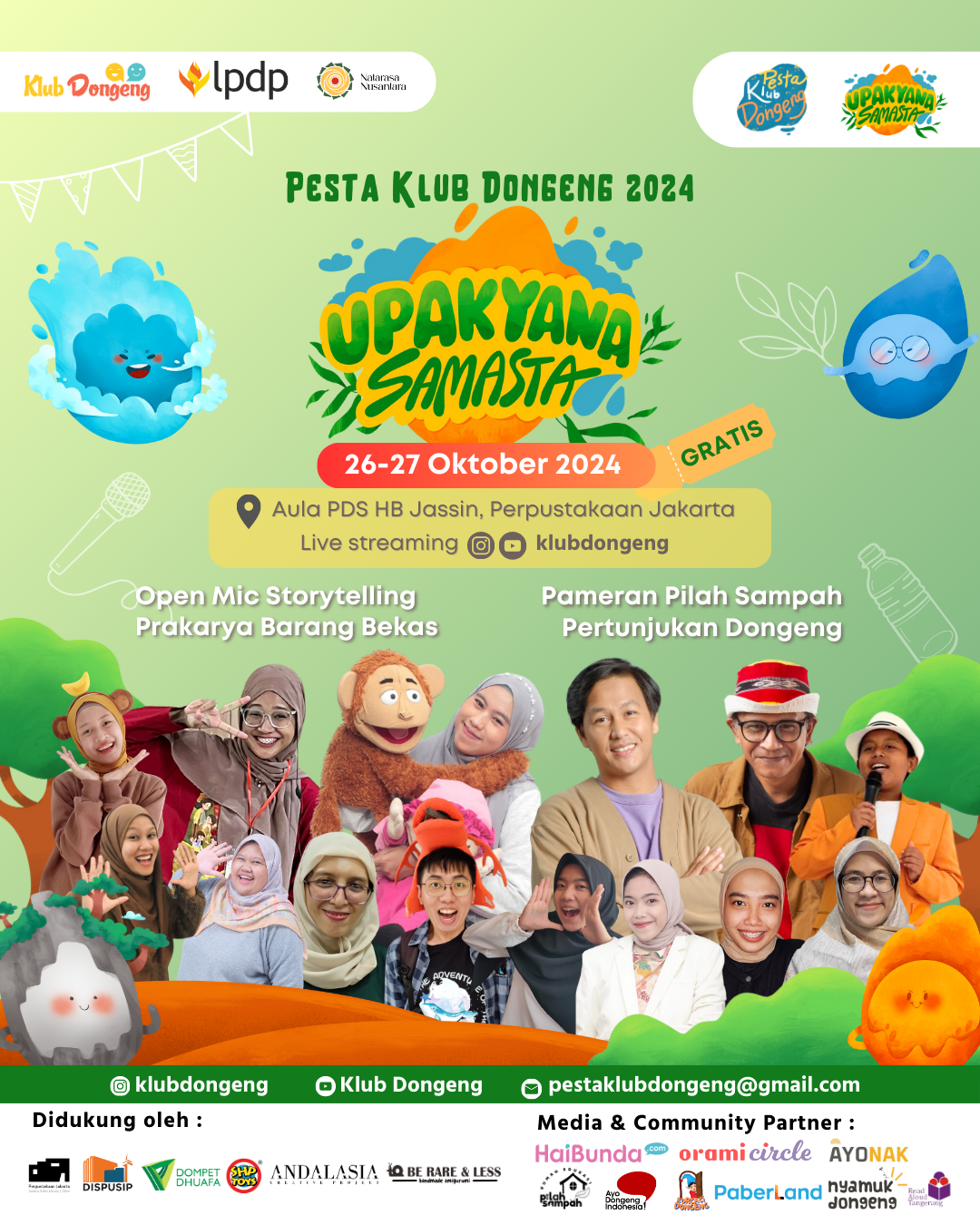 Panggung Dongeng Upakyana Samasta Sesi Siang 13.00 - 15.00